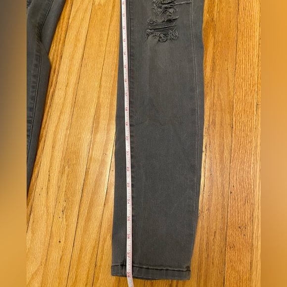 FRAME Le Skinny De Jeanne Satine Rips in Grey Shred Size 28 | 50% Modal - Picture 12 of 12